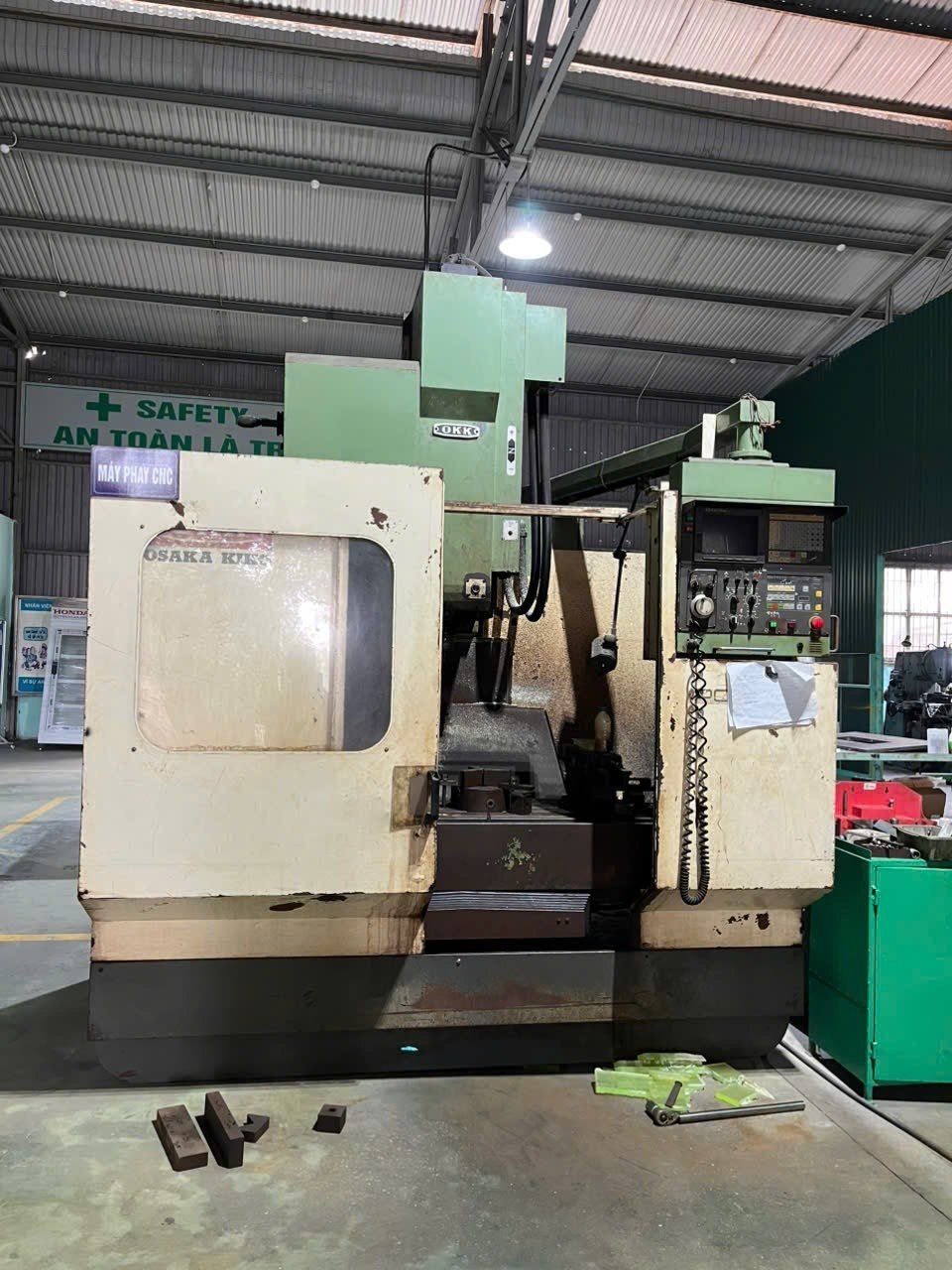 CNC machining centres on the factory floor.